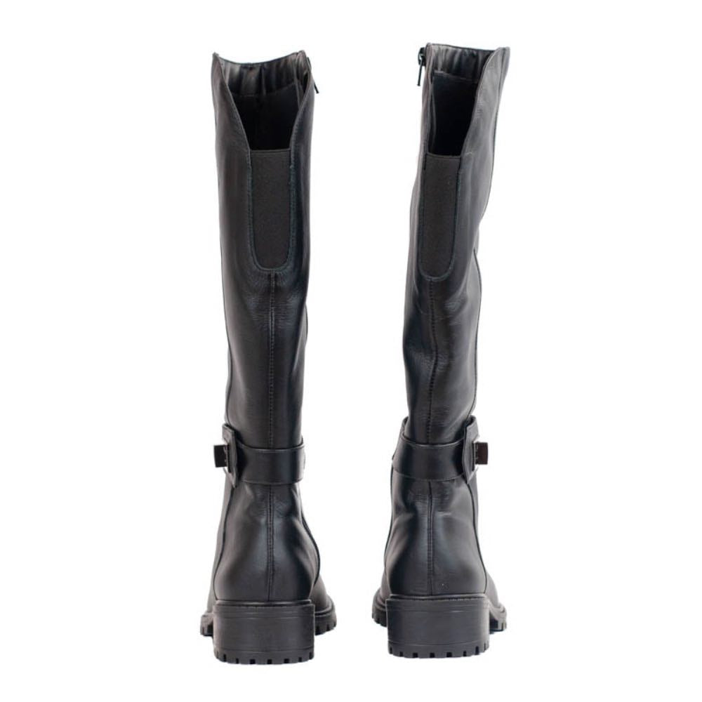 Bota Longa de Couro Veneto La Fenice Preto 105735