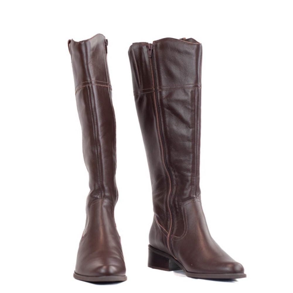 Bota Longa de Couro Veneto La Fenice Brown 105736