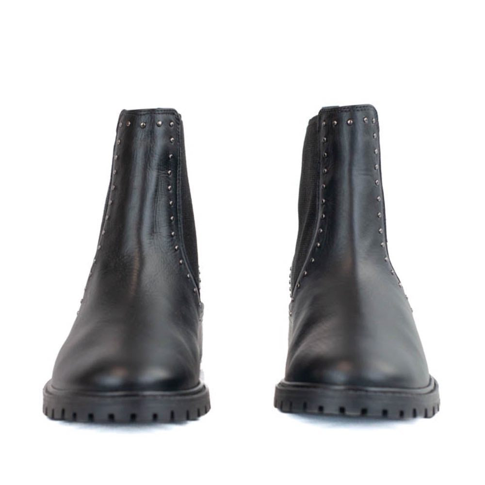 Bota Curta de Couro Veneto La Fenice Preto 105737
