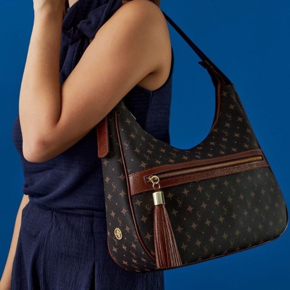 Bolsa Hobo Média Personnalité Chocolate/Toffe 105763