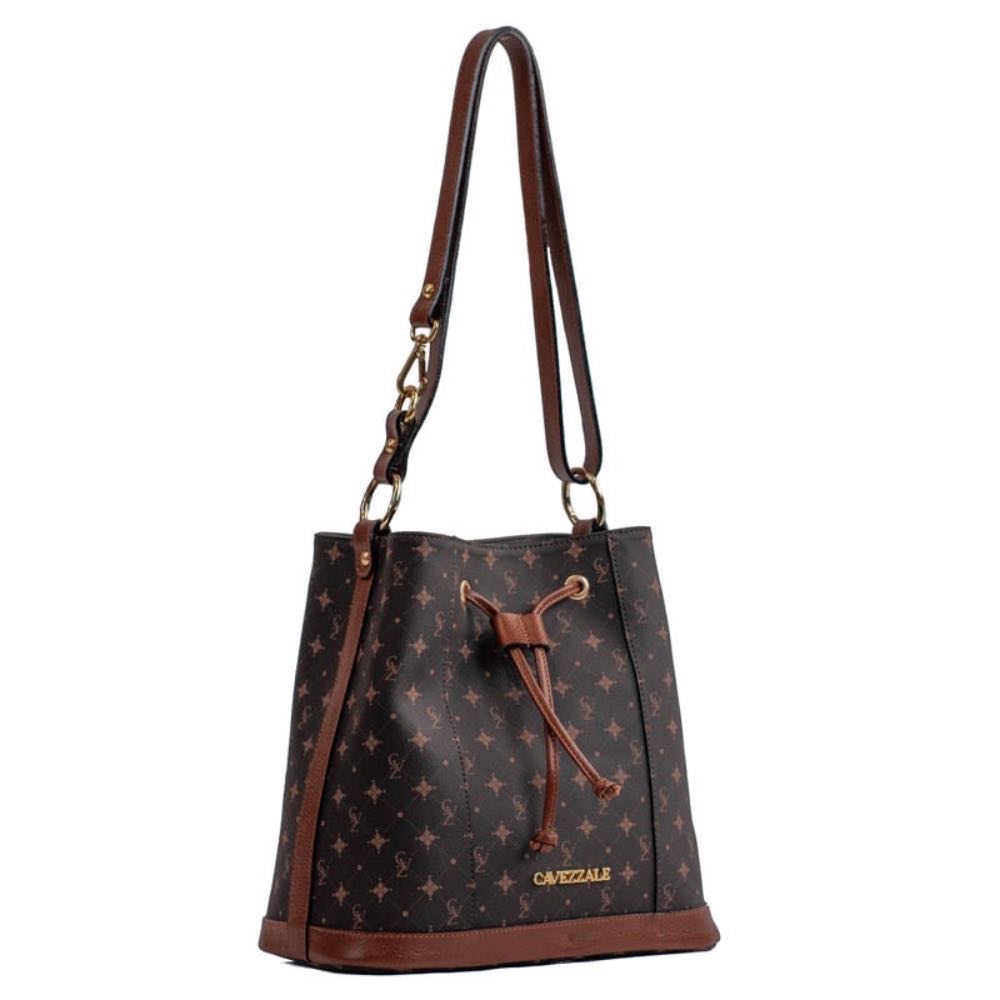 Bolsa Bucket Média Personnalité La Fenice Chocolate/Toffe 105764