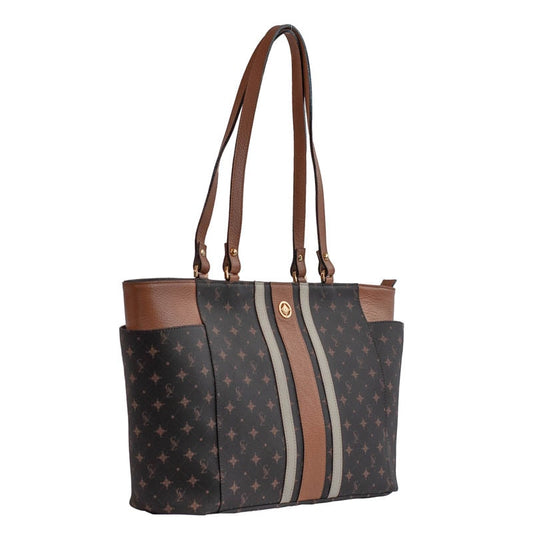 Shopping Bag Grande Personnalité La Fenice Chocolate/Marfim/Caramelo 105766