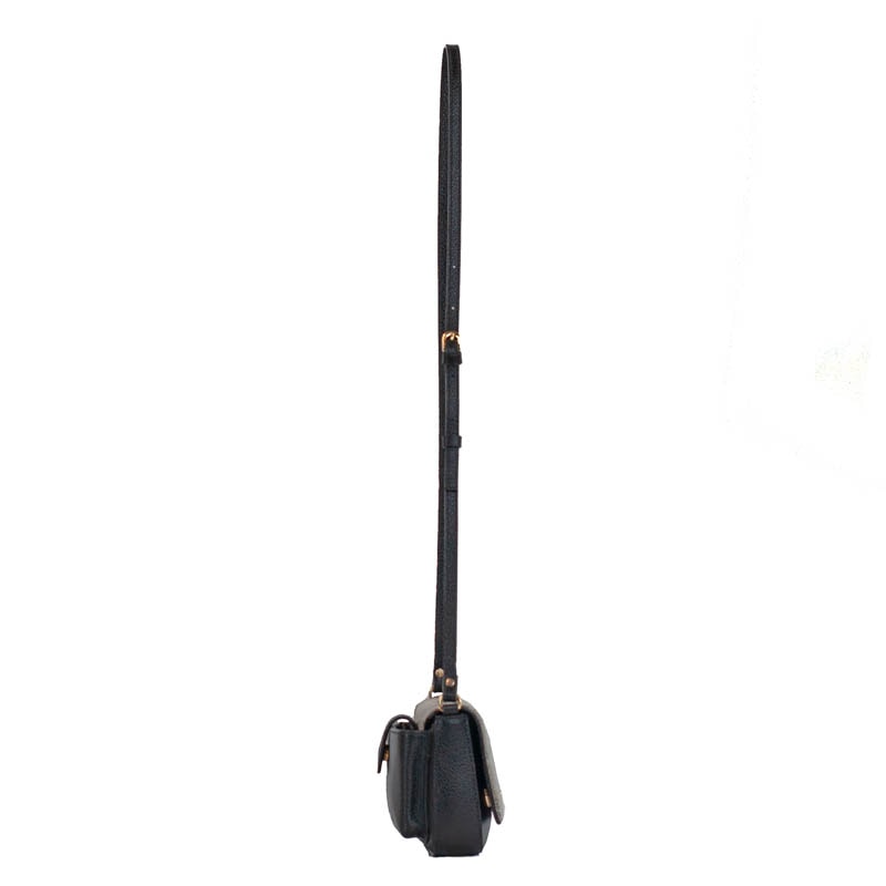 Bolsa Tiracolo Pequena Couro Floater Snake La Fenice Natural/Preto 105771