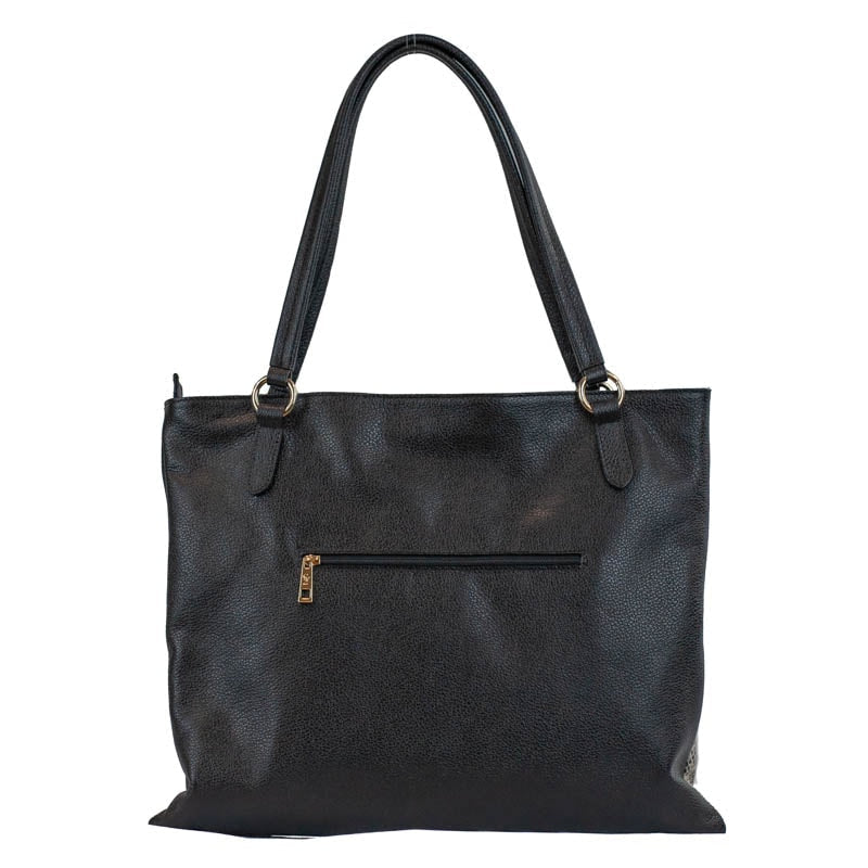 Shopping Bag Grande Couro Floater Snake La Fenice Natural/Preto 105772