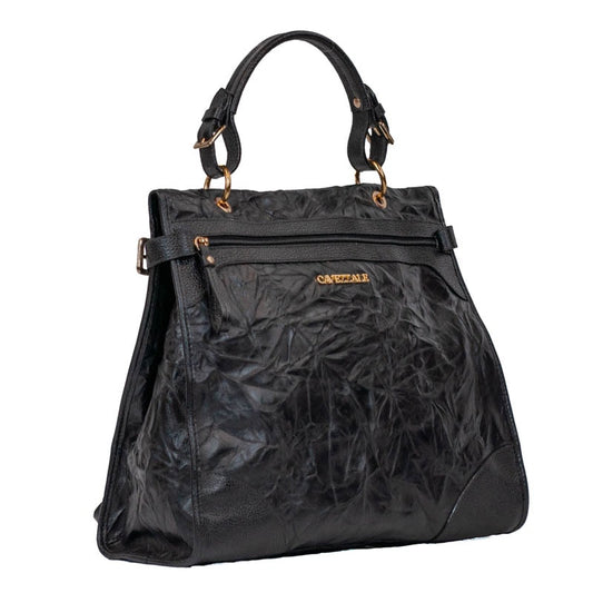 Mochila de Couro Plisse Floater La Fenice Preto  105774