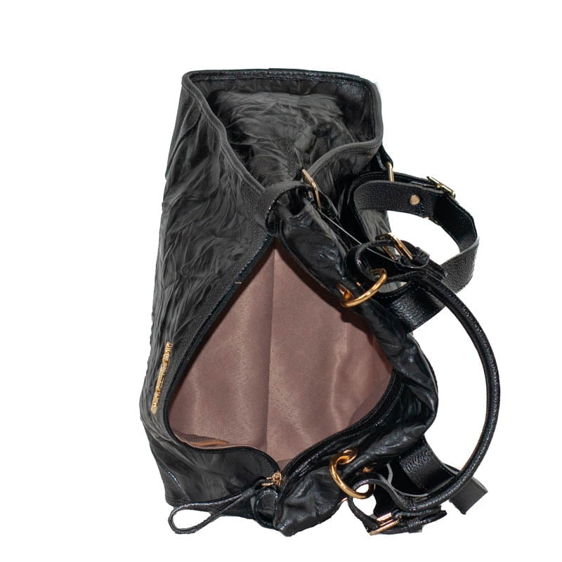 Mochila de Couro Plisse Floater La Fenice Preto  105774