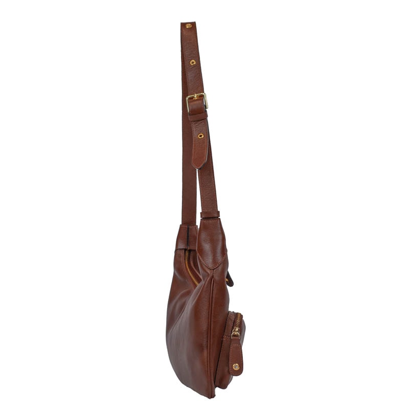Bolsa Hobo Grande de Couro Comfy La Fenice Toffe 105777