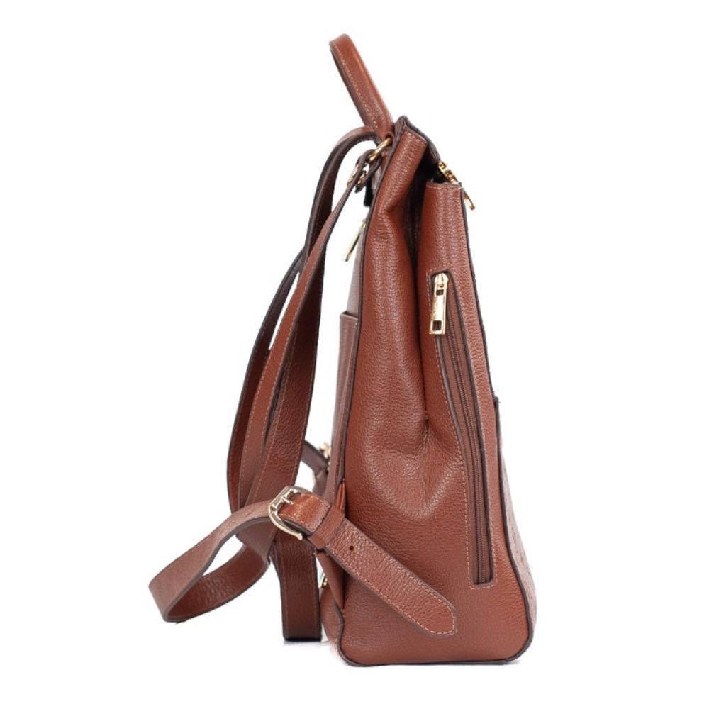Mochila de Couro Floter Monograma La Fenice Whisky 105789