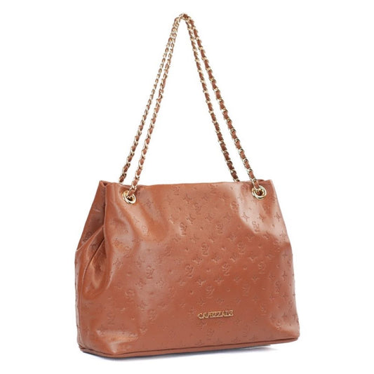 Bolsa Hobo Média Couro Soft Monograma La Fenice Camel 105791