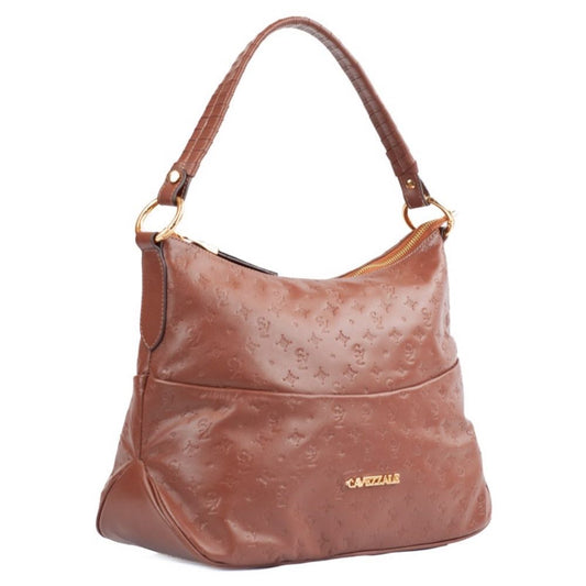 Bolsa Hobo Grande de Couro La Fenice Soft/Monograma Whisky 105792