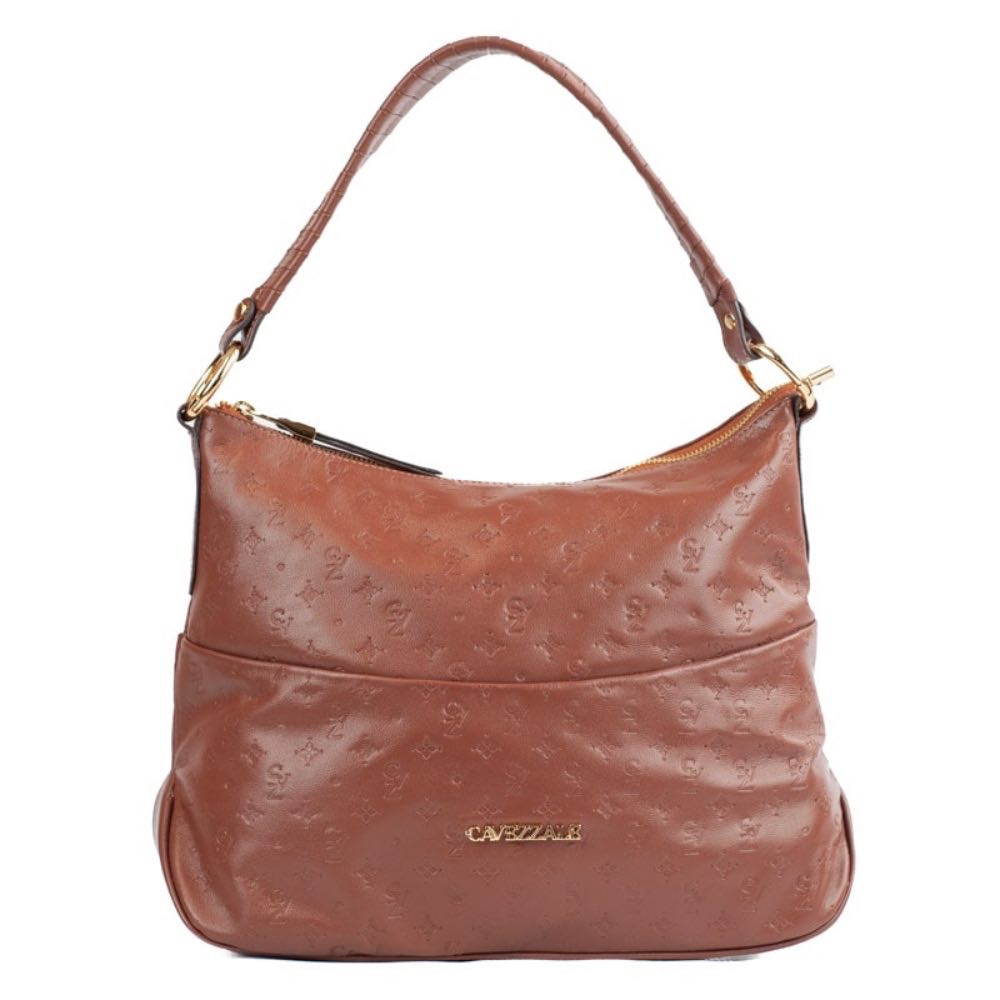 Bolsa Hobo Grande de Couro La Fenice Soft/Monograma Whisky 105792