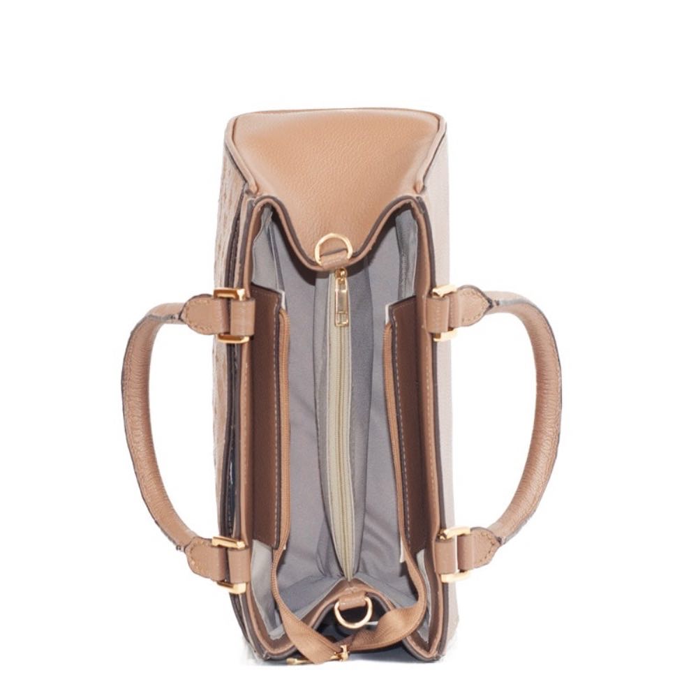 Tote Bag Média Couro Floter Monograma La Fenice Taupe 105797