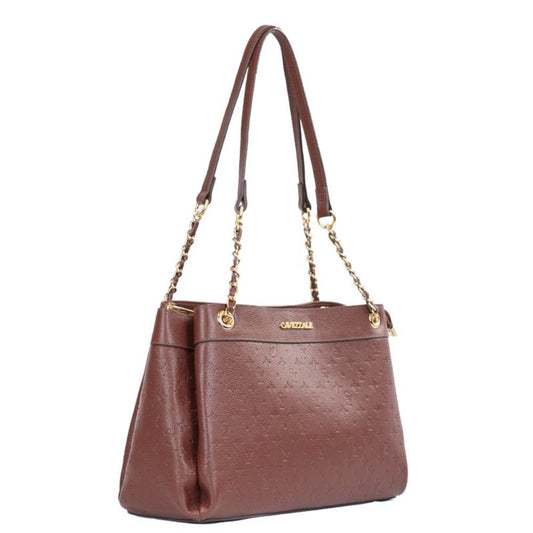 Tote Bag Grande Couro Floter Monograma La Fenice Pinhão 105796