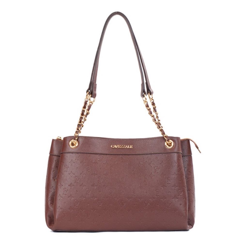 Tote Bag Grande Couro Floter Monograma La Fenice Pinhão 105796