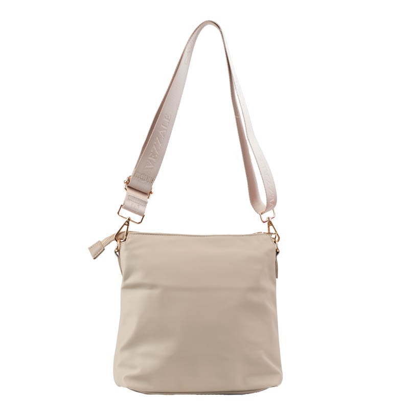 Bolsa Tiracolo Média de Nylon La Fenice Bege 105688