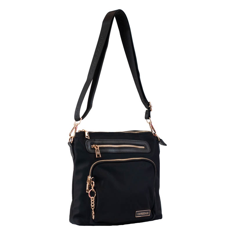 Bolsa Tiracolo Média de Nylon La Fenice Preto 105688
