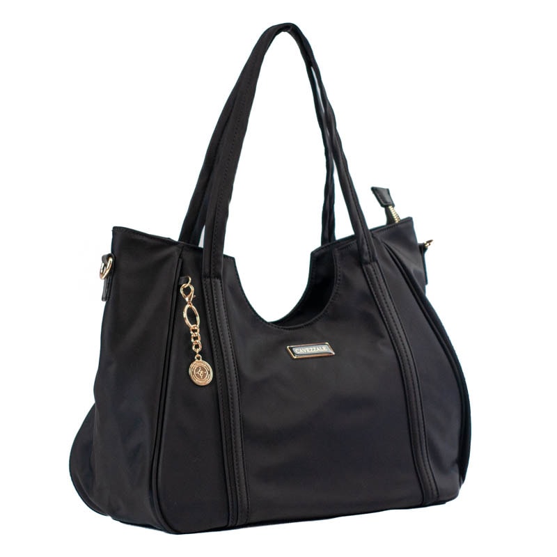 Shopping Bag Grande de Nylon La Fenice Preto 105689