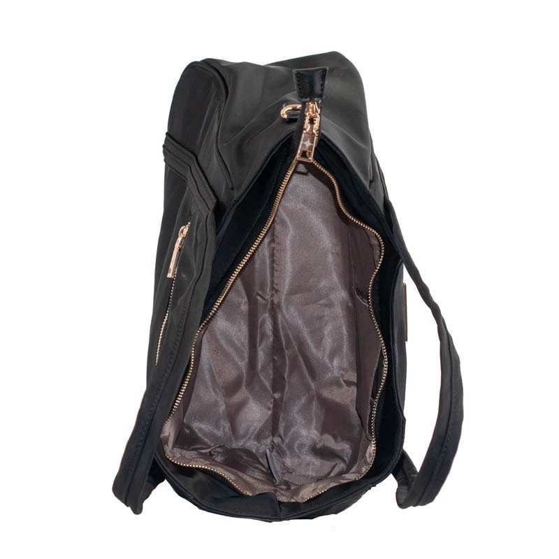 Shopping Bag Grande de Nylon La Fenice Preto 105689