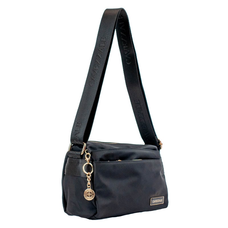 Bolsa Tiracolo Média de Nylon La Fenice Preto 105690