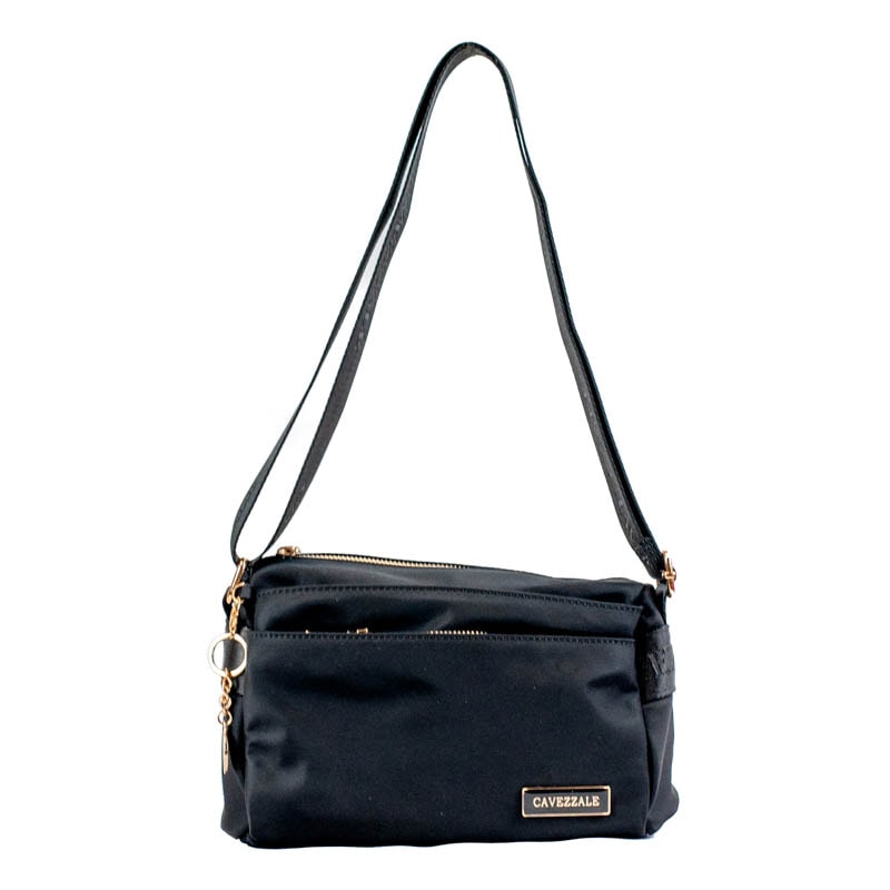 Bolsa Tiracolo Média de Nylon La Fenice Preto 105690