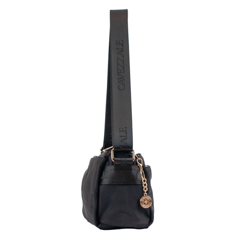 Bolsa Tiracolo Média de Nylon La Fenice Preto 105690