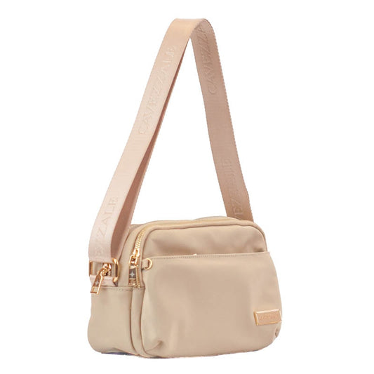 Bolsa Tiracolo Pequena de Nylon La Fenice Bege 105691