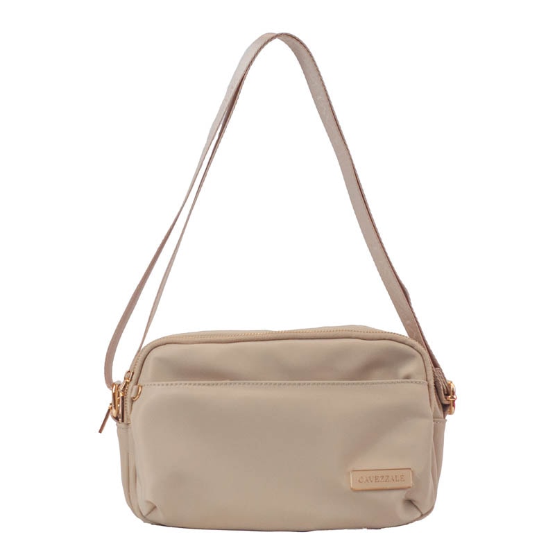 Bolsa Tiracolo Pequena de Nylon La Fenice Bege 105691