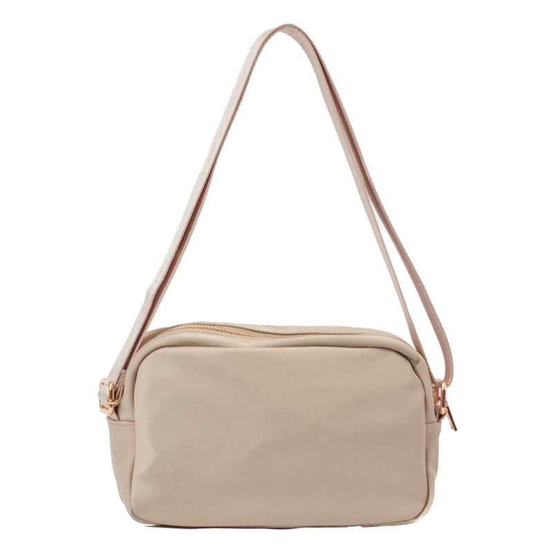 Bolsa Tiracolo Pequena de Nylon La Fenice Bege 105691