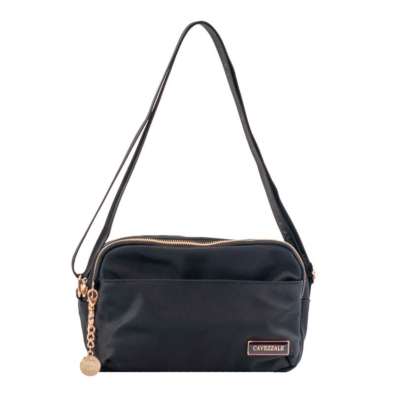 Bolsa Tiracolo Pequena de Nylon La Fenice Preto 105691
