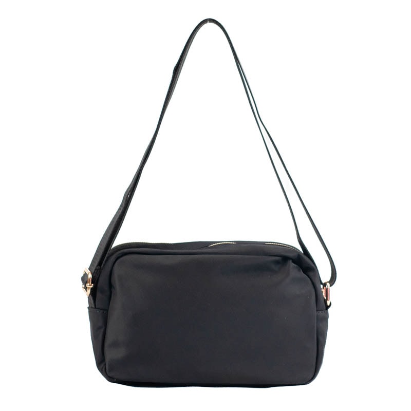 Bolsa Tiracolo Pequena de Nylon La Fenice Preto 105691