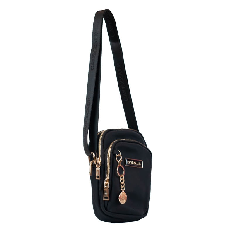 Phone Case Tiracolo Pequena de Nylon La Fenice Preto 105692