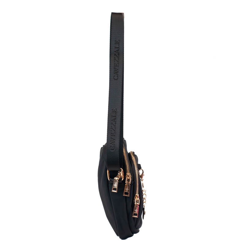 Phone Case Tiracolo Pequena de Nylon La Fenice Preto 105692
