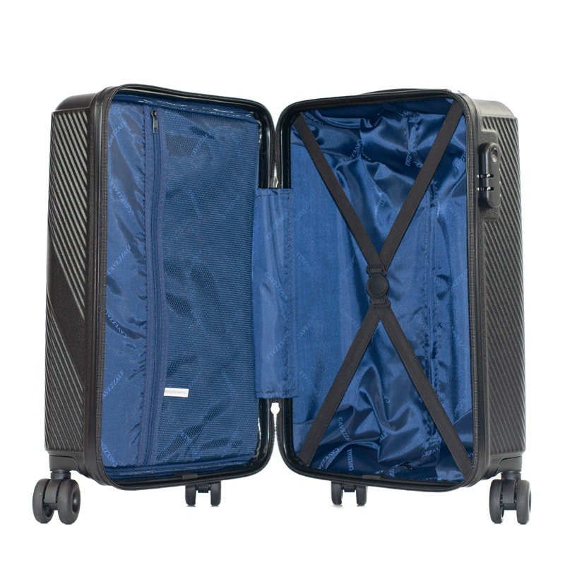 Mala de Bordo 10 Kg ABS 4 Rodas Antifurto La Fenice Bari Preto 105716