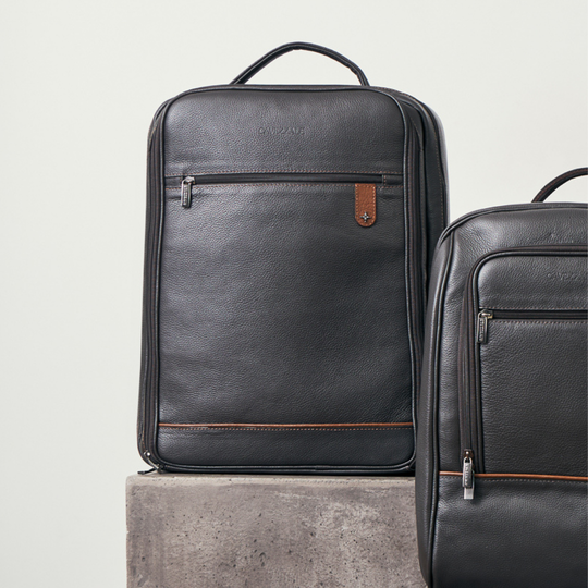 Mochila de Couro Búfalo La Fenice Café/Whisky 105469