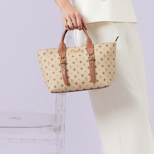 Shopping Bag Média Personnalité La Fenice Nude/Mousse 105574