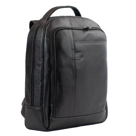 Mochila de Couro Bufalo La Fenice Preto 103296