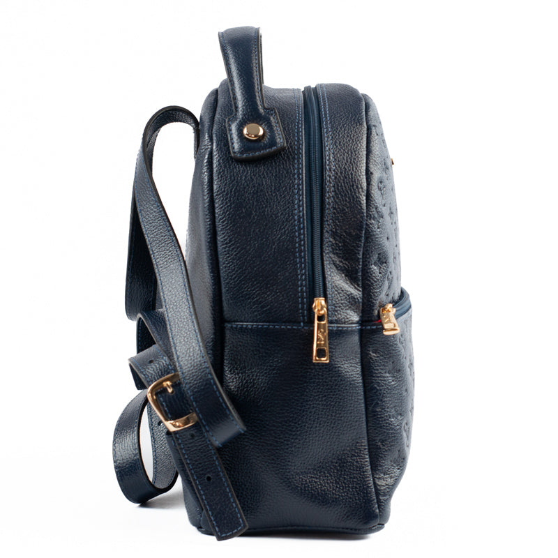 Mochila de Couro La Fenice Marinho 105046