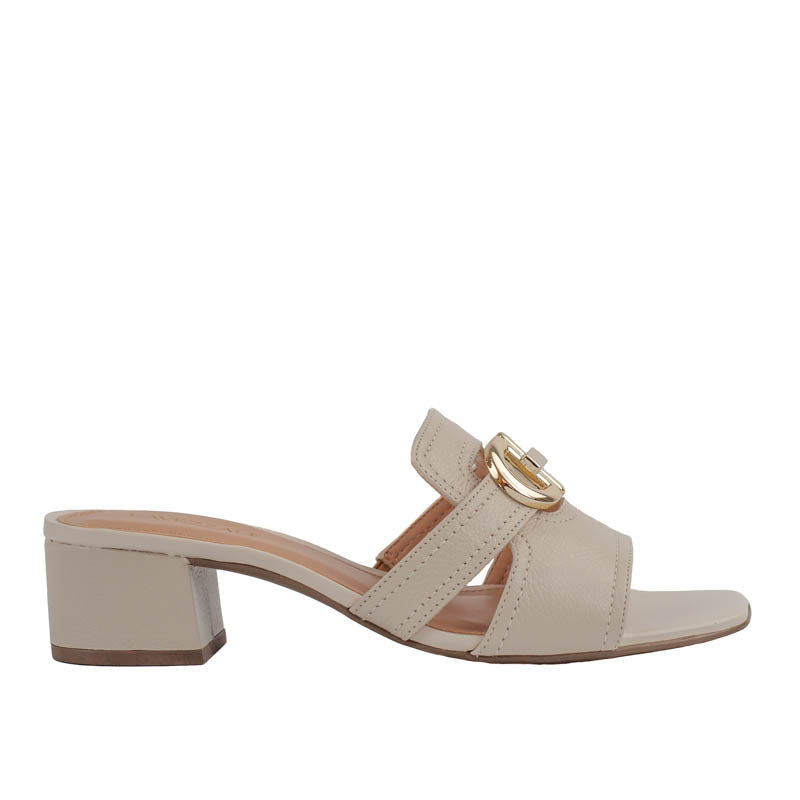 Tamanco de Couro La Fenice Off White 105420
