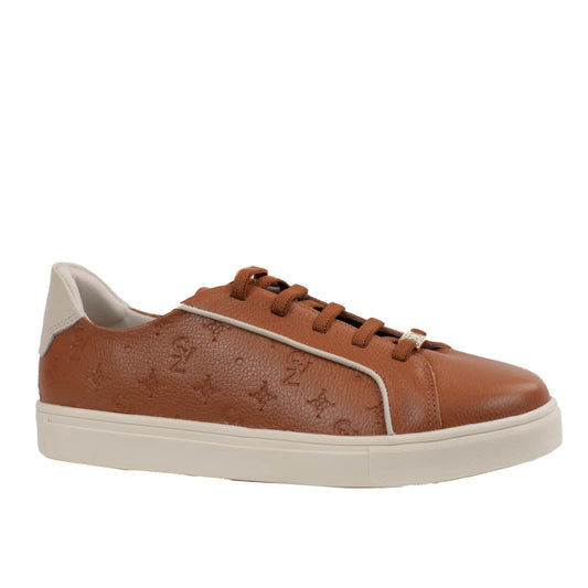 Tênis de Couro La Fenice Floter Monograma Caramelo/Off White 105879