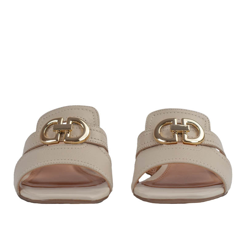 Tamanco de Couro La Fenice Off White 105420