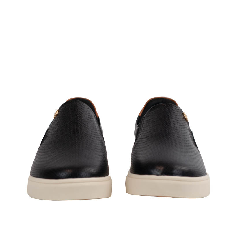 Tênis de Couro La Fenice Floter Furadinho Preto 105880