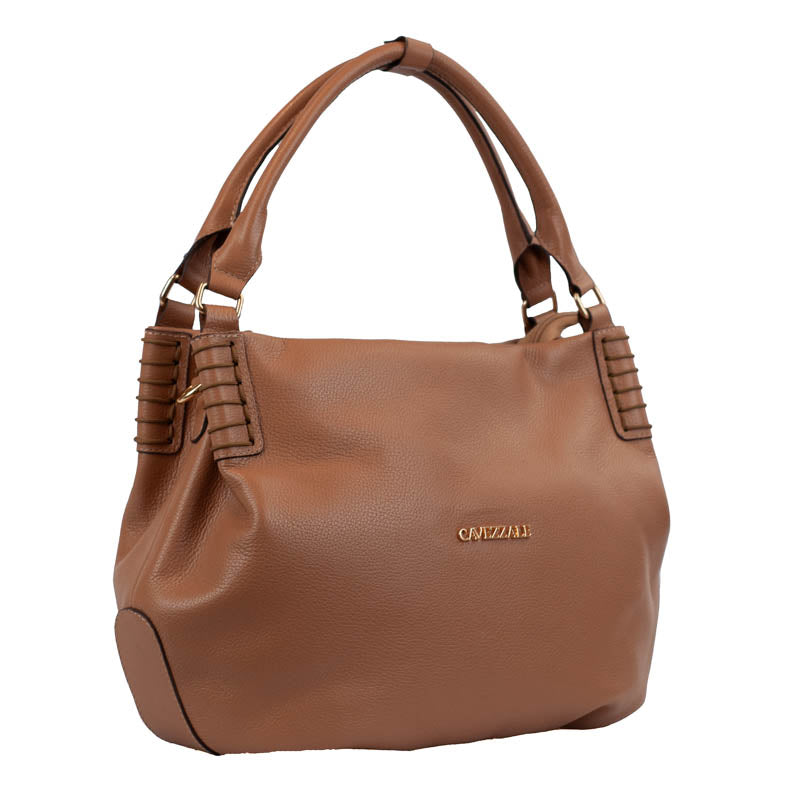 Bolsa Hobo de Couro Soft La Fenice Caramelo 105883
