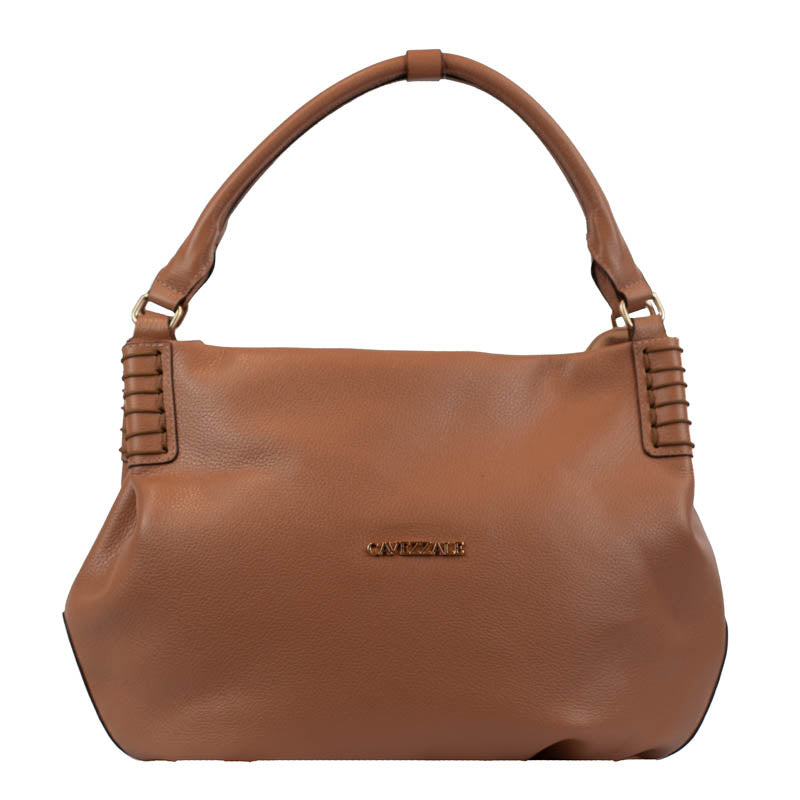Bolsa Hobo de Couro Soft La Fenice Caramelo 105883