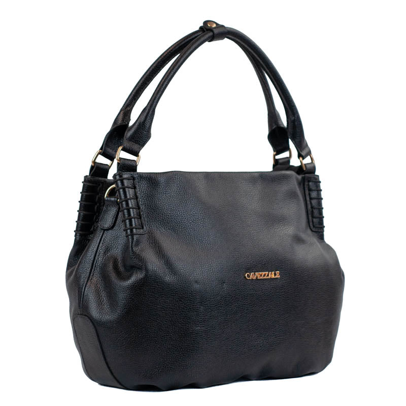 Bolsa Hobo de Couro Soft La Fenice Preto 105883