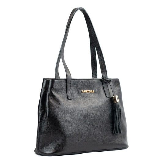 Tote Bag de Couro Floter La Fenice Preto 104677