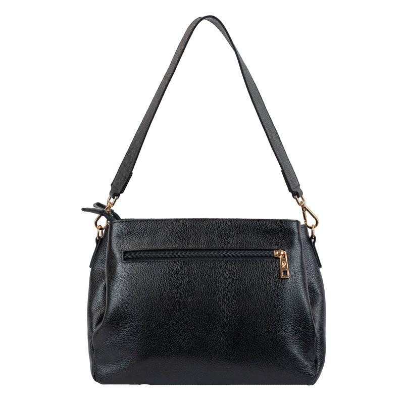 Bolsa de Couro Soft La Fenice Preto 104281
