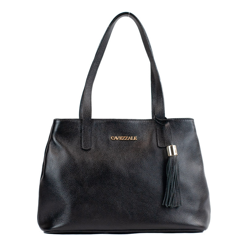 Tote Bag de Couro Floter La Fenice Preto 104677