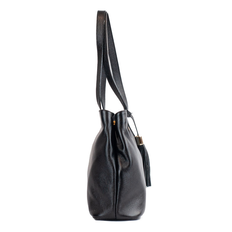 Tote Bag de Couro Floter La Fenice Preto 104677
