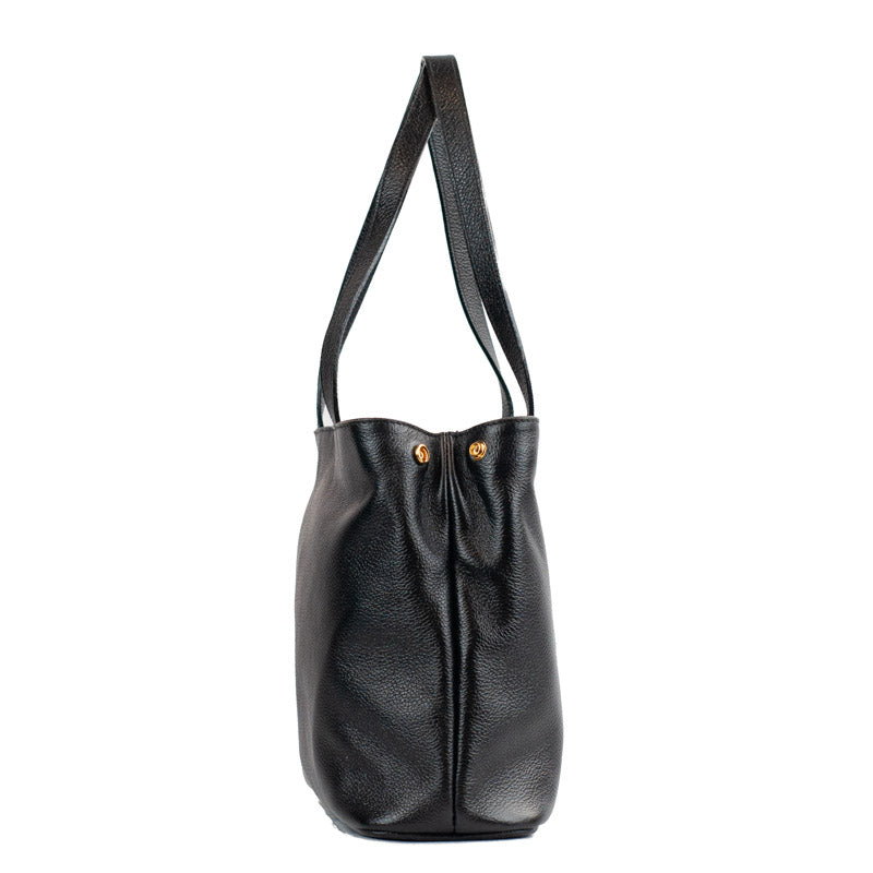 Tote Bag de Couro Floter La Fenice Preto 104677