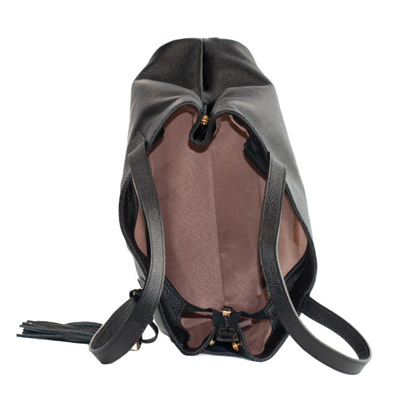 Tote Bag de Couro Floter La Fenice Preto 104677